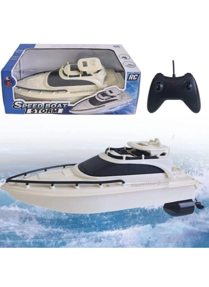 Speed RC Speedboat Storm Toy – Remote Control High-Speed Racing Boat with Controller for Kids - Image 1